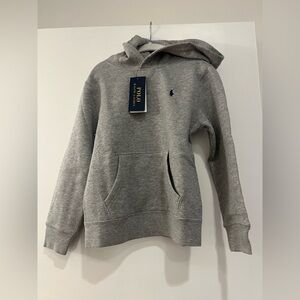 Polo Ralph Lauren Fleece Gray Hoodie Size 6 Boys NWT